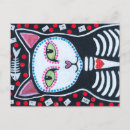 Pesquisar por gato esqueleto cartoes postais Halloween