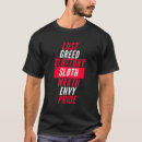 Pesquisar por 7 pecados camisetas Orgulho