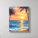 Pesquisar por pinturas tropicais impressão de canvas Praia