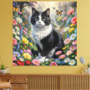 Pesquisar por borboleta preto e branco impressão de canvas Flores