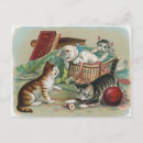 Pesquisar por gatos antigos cartoes postais Fofo