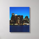 Pesquisar por fotografia da skyline impressão de canvas Azul