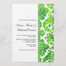 Pesquisar por damasco verde convites Vintage