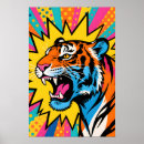 Pesquisar por tigre dos desenhos animados pôsteres Colorido