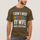 Pesquisar por minha esposa sabe tudo camisetas De aniversário