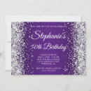 Pesquisar por de prata roxo aniversário convites Elegante