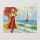 Pesquisar por vermelho guarda chuva cartoes postais Praia