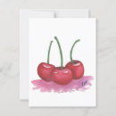 Pesquisar por vermelho de cereja cartoes postais Aquarela