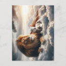 Pesquisar por leão e cordeiro cartoes postais Jesus