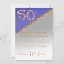 Pesquisar por azul e prata 50 aniversário convites Elegante