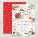 Pesquisar por ladybug first birthday convites Girl
