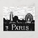 Pesquisar por torre eiffel preto e branco cartoes postais França