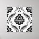 Pesquisar por desenho preto e branco impressão de canvas Padrão