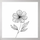 Pesquisar por flor preta pósteres pôsteres Desenho de linha