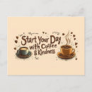 Pesquisar por café quente cartoes postais Ilustração