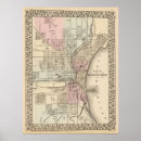 Pesquisar por vintage milwaukee pósteres pôsteres Mapa de milwaukee
