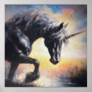 Pesquisar por unicórnio preto pôsteres Cavalo