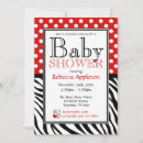 Pesquisar por zebra vermelha convites Chá de fraldas