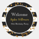 Pesquisar por festa de aniversário dourada adesivos 50º