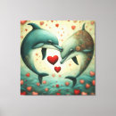Pesquisar por golfinhos impressão de canvas Amor