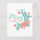 Pesquisar por eu amo minha mãe cartoes postais Floral