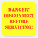 Pesquisar por sinais de aviso adesivos Perigo