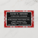 Pesquisar por xadrez vermelha cartao de visita Escocês