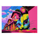 Pesquisar por gato curioso pôsteres Neon