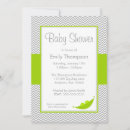 Pesquisar por chevron baby shower convites Verde