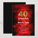 Pesquisar por de anos vermelho e preto 40 aniversário convites Ouro