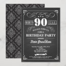 Pesquisar por 90 anos de de aniversário convites Preto e branco