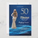 Pesquisar por azul e prata 50 aniversário convites Cinquenta e fabuloso