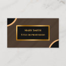 Pesquisar por marrom dourado cartao de visita Simples