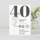 Pesquisar por anos elegante 40 aniversário convites Minimalista