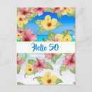 Pesquisar por flor do hibiscus cartoes postais Azul