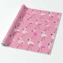 Pesquisar por flamingos papel de presente Aquarela