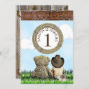 Pesquisar por teddy bear 1st birthday convites Menino bebê