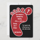 Pesquisar por preto e vermelho aniversário convites Branco