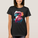 Pesquisar por flamingo colorido camisetas Realista