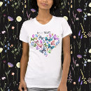 Pesquisar por coração da borboleta camisetas For her
