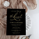 Pesquisar por preto do ouro casamento convites Couple