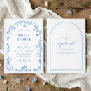 Pesquisar por estilo francês vintage convites Azul e branco