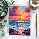 Pesquisar por por do sol no mar cartoes postais Aquarela