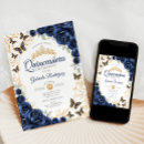 Pesquisar por quinceanera azul convites Floral
