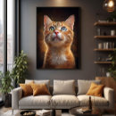 Pesquisar por olho grande impressão de canvas Gato