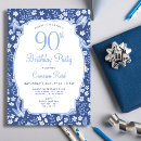 Pesquisar por 90 anos de de aniversário convites Azul