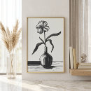 Pesquisar por flor preta pôsteres Design moderno minimalista