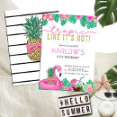 Pesquisar por luau hawaiano convites Flamingo