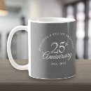 Pesquisar por 25 anos de casamento canecas Elegante