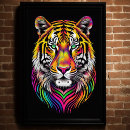 Pesquisar por tigre colorido pôsteres Abstrato